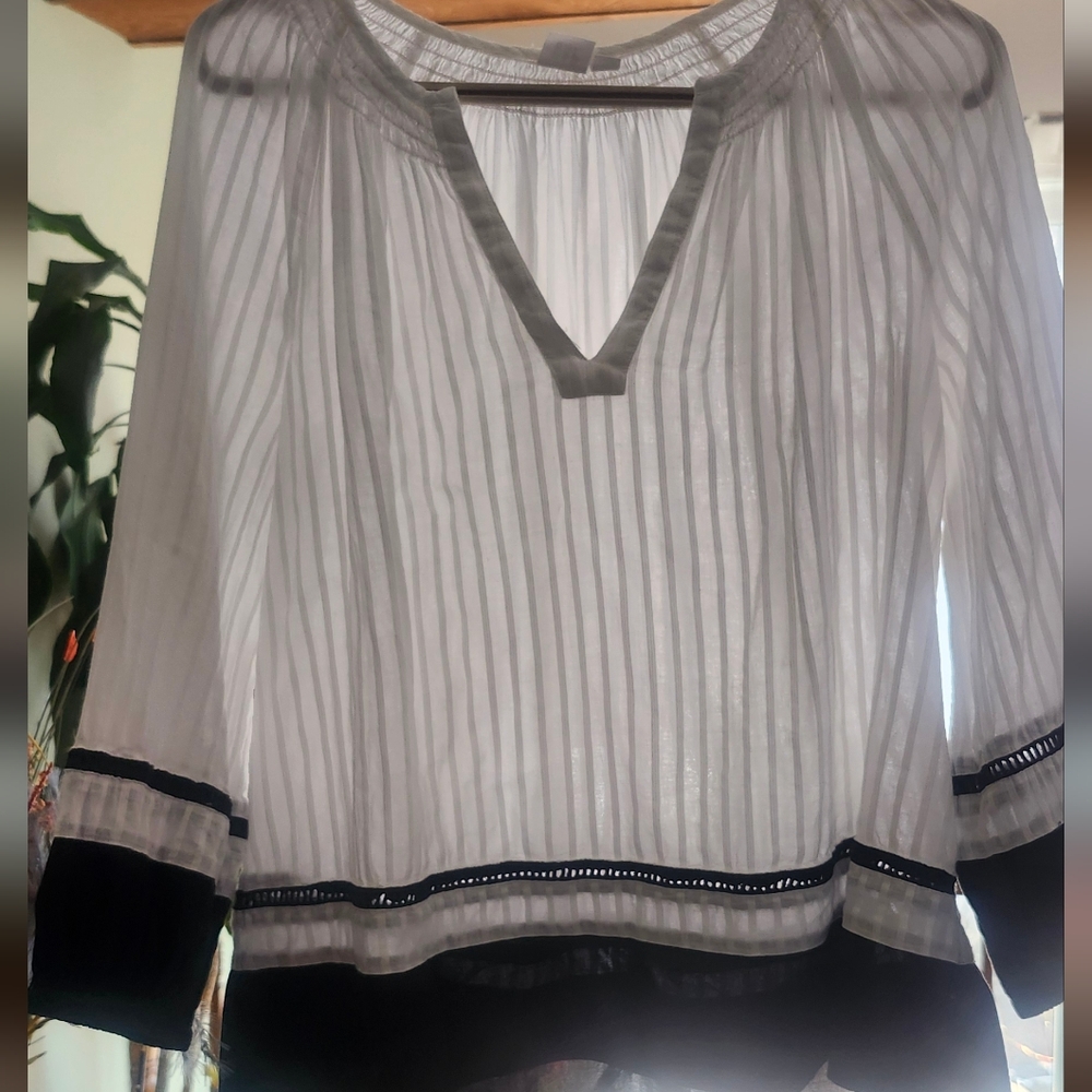 Elegant Black and White Women's Top